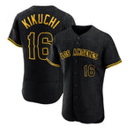 Los Angeles Angels #16 Yusei Kikuchi Player Black AmberGomez Snake Skin City Limited Elite Home Stitched Jerseys