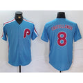 Philadelphia Phillies #8 Nick Castellanos Blue AmberGomez Cool Base Stitched Jersey