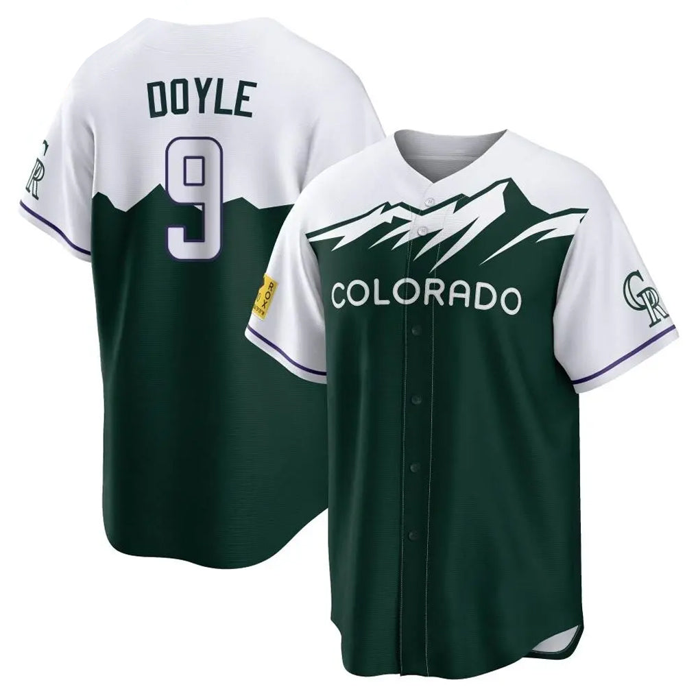 Colorado Rockies #9 Brenton Doyle Player Green AmberGomez City Connect Home Game Stitched Jerseys