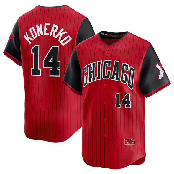 Chicago White Sox #14 Paul Konerko Red Black AmberGomez 2025 City Connect Limited Stitched Jersey