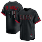 Cincinnati Reds #44 Elly De La Cruz Player Black AmberGomez City Connect Home Limited Stitched Jerseys
