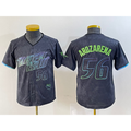 Tampa Bay Rays #56 Randy Arozarena Number Charcoal AmberGomez 2024 City Connect Limited Stitched Jersey 2