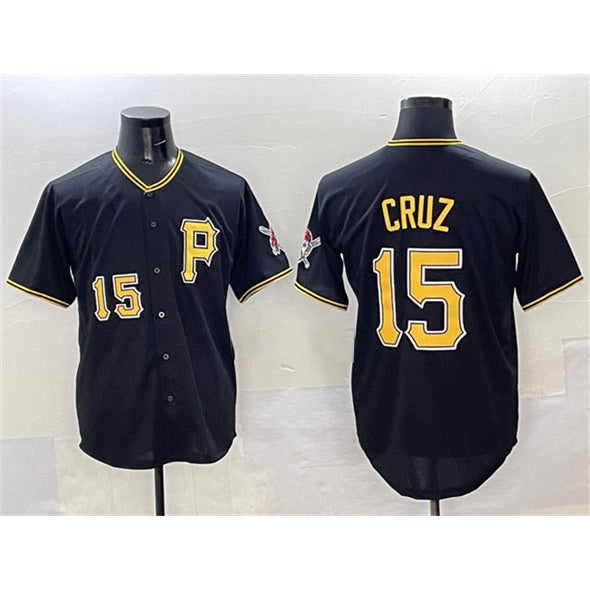 Pittsburgh Pirates #15 Oneil Cruz Black AmberGomez 2025 Limited Stitched Jersey
