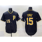 Pittsburgh Pirates #15 Oneil Cruz Black AmberGomez 2025 Limited Stitched Jersey