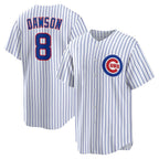 Chicago Cubs #8 Andre Dawson White AmberGomez Home Retired Player Replica Jersey