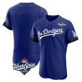 Los Angeles Dodgers Blank Player Royal AmberGomez City Connect Elite Home World Series Stitched Jerseys