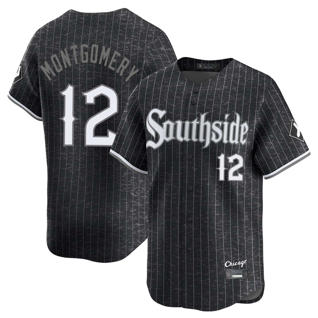 Chicago White Sox #12 Colson Montgomery Player Black AmberGomez City Connect Limited Home Stitched Jerseys