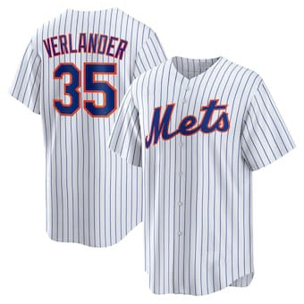 New York Mets #35 Justin Verlander White AmberGomez Stitched Cool Base Jersey