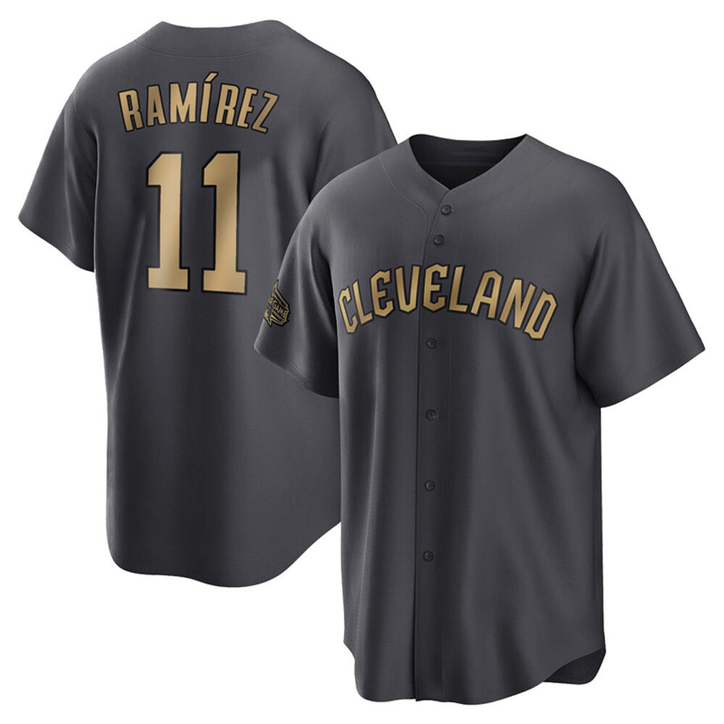 Cleveland Guardians #11 Jose Ramirez Player Charcoal AmberGomez All-Star Limited Home Stitched Jerseys