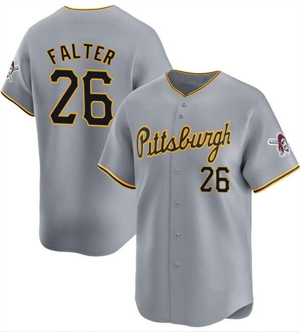 Pittsburgh Pirates #26 Bailey Falter Gray AmberGomez Away Limited Stitched Jersey
