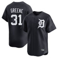 Detroit Tigers #31 Riley Greene Player Navy AmberGomez Home Limited Game Stitched Jerseys