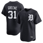 Detroit Tigers #31 Riley Greene Player Navy AmberGomez Home Limited Game Stitched Jerseys