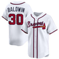 Atlanta Braves #30 Drake Baldwin White AmberGomez 2025 Home Limited Stitched Jersey