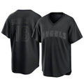 Los Angeles Angels #18 Nolan Schanuel Player Black AmberGomez Pitch Fashion T-shirt Stitched Jerseys
