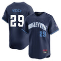 Chicago Cubs #29 Michael Busch Player Navy AmberGomez City Connect Limited Home Stitched Jerseys