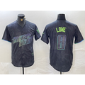 Tampa Bay Rays #8 Brandon Lowe Charcoal AmberGomez 2024 City Connect Limited Cool Base Jersey