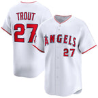 Los Angeles Angels #27 Mike Trout White AmberGomez Home Limited Player Jersey