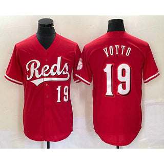 Cincinnati Reds #19 Joey Votto Number Red AmberGomez Cool Base Stitched Jersey