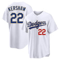 Los Angeles Dodgers #22 Clayton Kershaw Player Gold White AmberGomez 2026 Collection Stadium Limited Stitched Jerseys