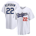 Los Angeles Dodgers #22 Clayton Kershaw Player Gold White AmberGomez 2026 Collection Stadium Limited Stitched Jerseys