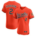 Baltimore Orioles #2 Gunnar Henderson Player Orange AmberGomez Limited Elite Home Game Stitched Jerseys