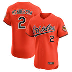Baltimore Orioles #2 Gunnar Henderson Player Orange AmberGomez Limited Elite Home Game Stitched Jerseys