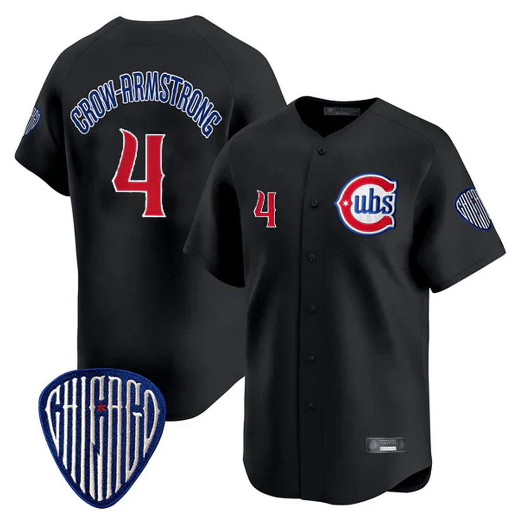 Chicago Cubs #4 Pete Crow-Armstrong Player Black AmberGomez Vapor Premier Limited Home Stitched Jerseys