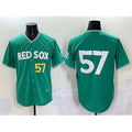 Boston Red Sox #57 Greg Weissert Green AmberGomez 2025 City Connect Limited Stitched Jersey