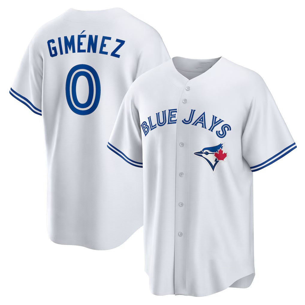Toronto Blue Jays #0 Andres Gimenez White AmberGomez Home Replica Jersey