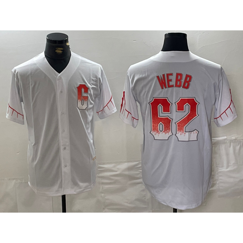 San Francisco Giants #62 Logan Webb White AmberGomez City Connect Stitched Cool Base Jersey