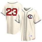Chicago Cubs #23 Ryne Sandberg Player Cream AmberGomez Field of Dreams Home Game Stitched Jerseys