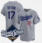 Los Angeles Dodgers #17 Shohei Ohtani Gray AmberGomez 2025 World Series Limited Stitched Jersey