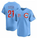 Chicago Cubs #21 Sammy Sosa Blue AmberGomez 2024-25 2nd Alternate Limited Stitched Jersey
