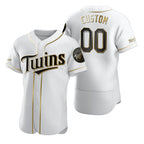 Custom Minnesota Twins White AmberGomez Stitched Flex Base Golden Edition Jersey