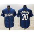 Detroit Tigers #30 Kerry Carpenter 2024 Navy AmberGomez City Connect Cool Base Limited Stitched Jersey