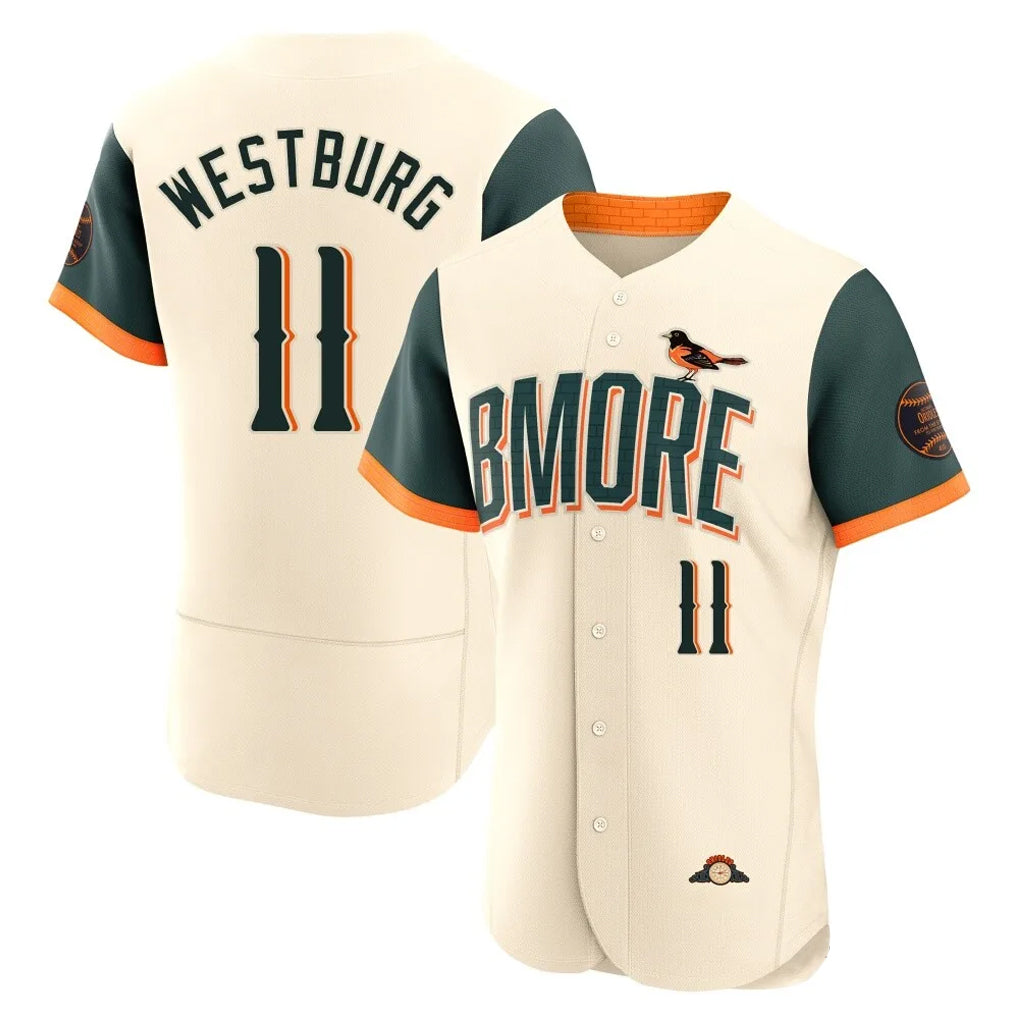 Baltimore Orioles #11 Jordan Westburg Player Cream AmberGomez 2026 City Connect Limited Elite Home Game Stitched Jerseys