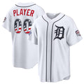 Custom Detroit Tigers 2026 All-Star Edition Stars & Stripes White AmberGomez Stadium Pick-A-Player Jersey