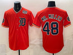 Detroit Tigers #48 Mr. Miller Orange AmberGomez 2026 Alternate USA 250' Patch Vapor Premier Limited Stitched Jersey