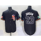 Chicago White Sox #23 Michael Jordan Black AmberGomez Mexico Limited Stitched Jersey