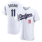 Los Angeles Dodgers #11 Roki Sasaki Player Gold White AmberGomez 2026 Collection Stadium Limited Elite Stitched Jerseys