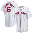 Boston Red Sox #5 Enrique Hernandez White AmberGomez Home Replica Player Jerseys