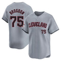Cleveland Guardians #75 Connor Brogdon Player Gray AmberGomez Road Limited Home Stitched Jerseys
