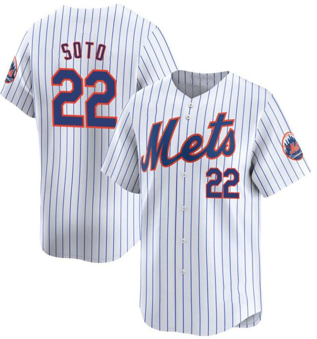 New York Mets #22 Juan Soto White AmberGomez Home Limited Stitched Jersey