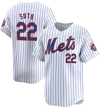 New York Mets #22 Juan Soto White AmberGomez Home Limited Stitched Jersey