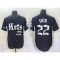 New York Mets #22 Juan Soto Black AmberGomez 'Gotham Gothic Edition' Vapor Premier Limited Stitched Jersey