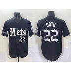 New York Mets #22 Juan Soto Black AmberGomez 'Gotham Gothic Edition' Vapor Premier Limited Stitched Jersey