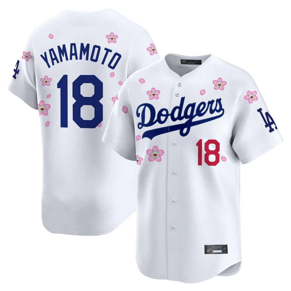 Los Angeles Dodgers #18 Yoshinobu Yamamoto Player White AmberGomez Tokyo Series Vapor Premier Limited Stitched Jerseys