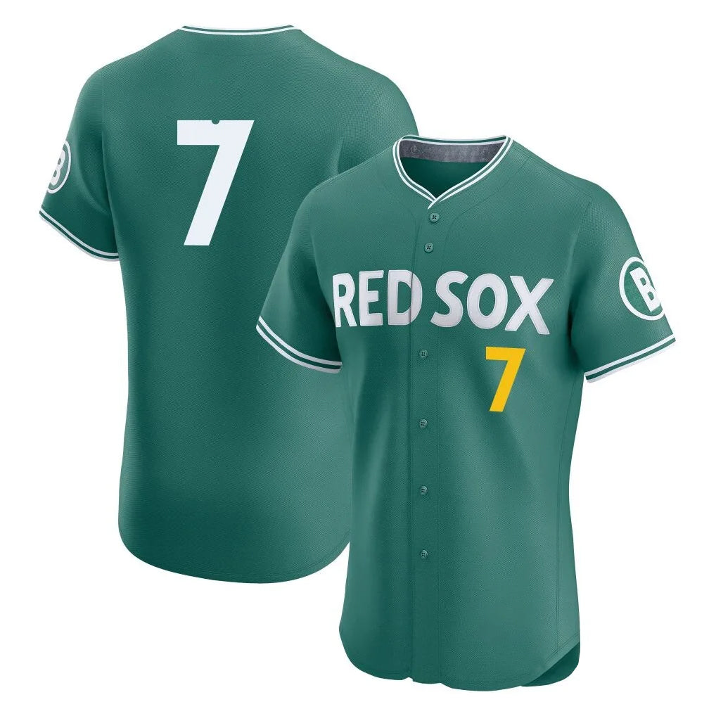 Boston Red Sox #7 Masataka Yoshida Player Green AmberGomez City Connect Limited Elite Home Game Stitched Jerseys1