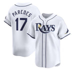 Tampa Bay Rays #17 Isaac Paredes White AmberGomez Home Limited Stitched Jersey