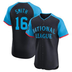 Los Angeles Dodgers #16 Will Smith Player Black AmberGomez National League All-Star Limited Elite Home Stitched Jerseys